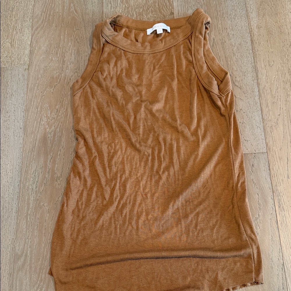 Olivaceous Camel Sleeveless Tank Top